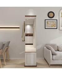 Streamdale Furniture 360 Rotating Storage Cabinet with Full-Length Mirror