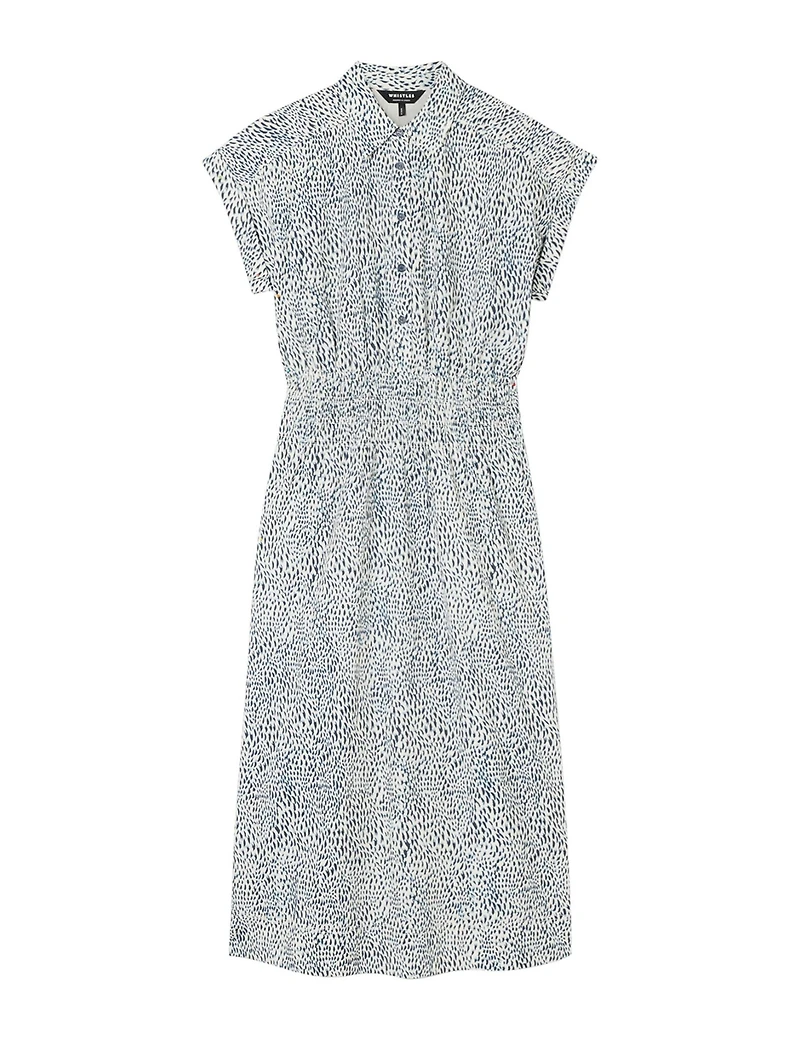 Whistles Women's Flecked Animal Collared Dress