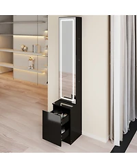 Streamdale Furniture Led Dressing Mirror Jewelry Cabinet with Adjustable Brightness and Storage
