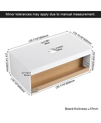 Sillysis Inch Wall Mounted Bathroom Vanity with Vessel Sink, Floating Plywood Cabinet
