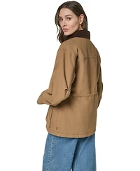 Levi's Women's Anorak Corduroy Collar Denim Coat