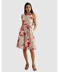 Hobbs London Women's Beki Printed Collar Shirt Dress