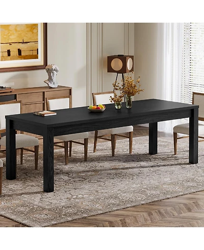Tribesigns 78.7" Large Dining Table for 6 8 10, Solid Wood Rustic Kitchen Table, Modern Farmhouse Rectangular Desk