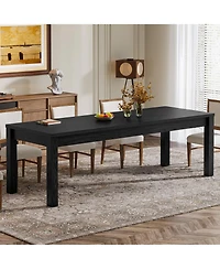 Tribesigns 78.7" Large Dining Table for 6 8 10, Solid Wood Rustic Kitchen Table, Modern Farmhouse Rectangular Desk
