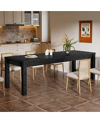 Tribesigns 78.7" Large Dining Table for 6 8 10, Solid Wood Rustic Kitchen Table, Modern Farmhouse Rectangular Desk
