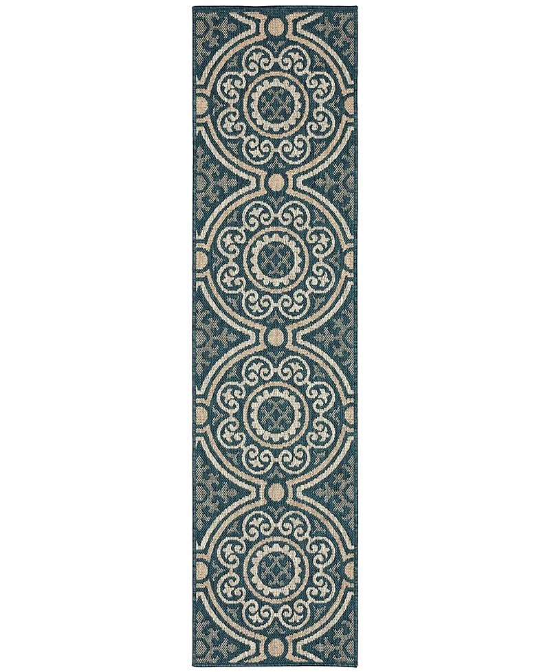 Oriental Weavers Latitude 609 Blue 1'10" x 7'6" Runner Rug