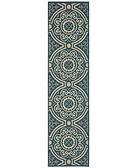 Oriental Weavers Latitude 609 Blue 1'10" x 7'6" Runner Rug