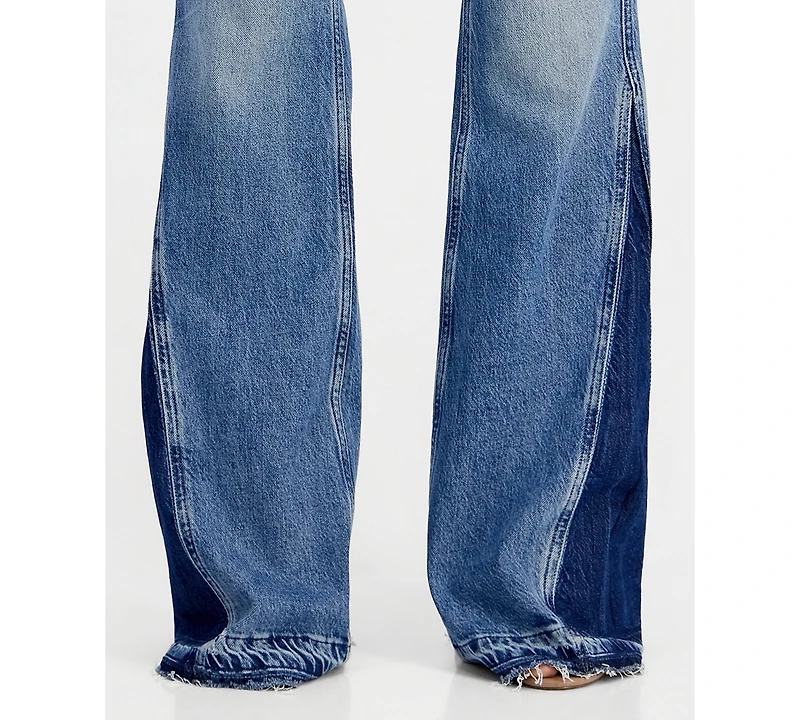 Guess Women's Beverly Contrast Panel Flare Jeans