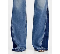 Guess Women's Beverly Contrast Panel Flare Jeans