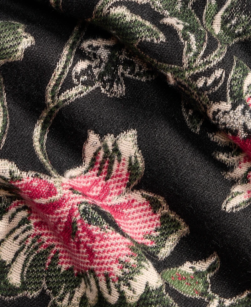 Style & Co Women's Floral Leaf Jacquard Wrap Scarf, Macy's Exclusive
