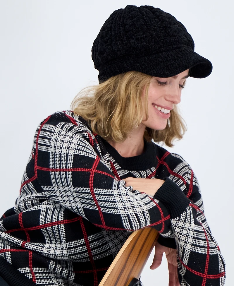 Style & Co Women's Slouchy Chenille Cable-Knit Cabbie Hat, Macy's Exclusive
