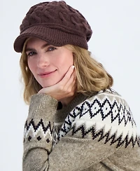 Style & Co Women's Cable-Knit Newsboy Cap, Macy's Exclusive