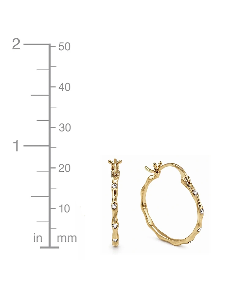 And Now This Duo Crystal Hoop and Textured Hoop, Set of 2