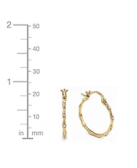 And Now This Duo Crystal Hoop and Textured Hoop, Set of 2