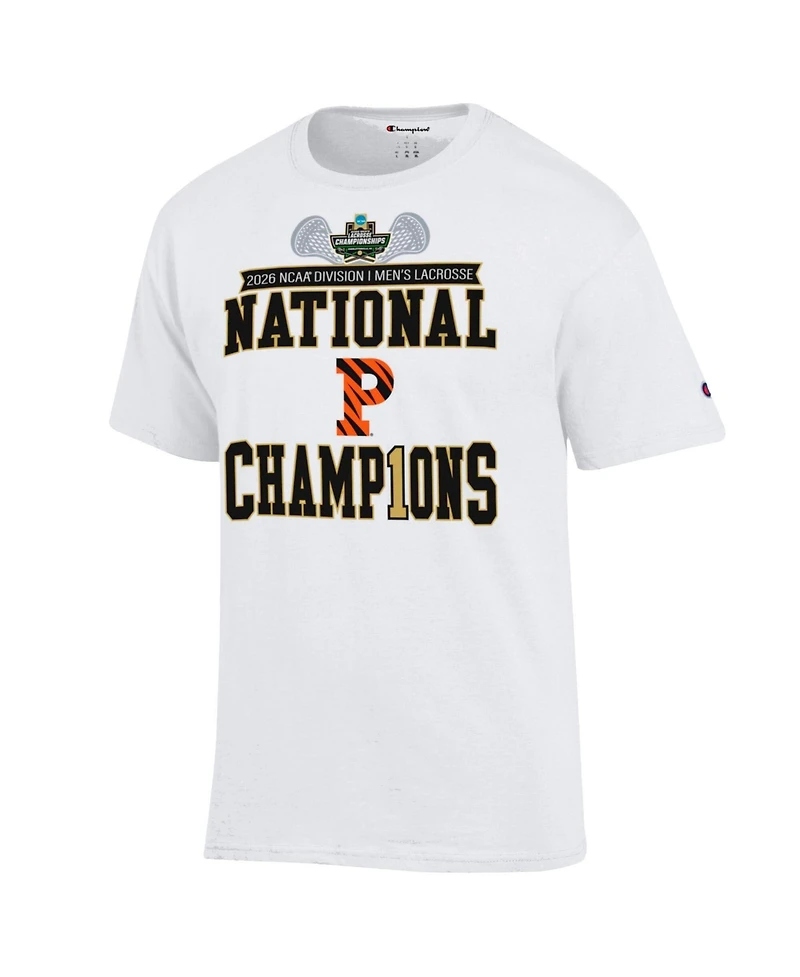 Champion Men's and Women's White Princeton Tigers 2026 Ncaa Lacrosse National Locker Room T-Shirt