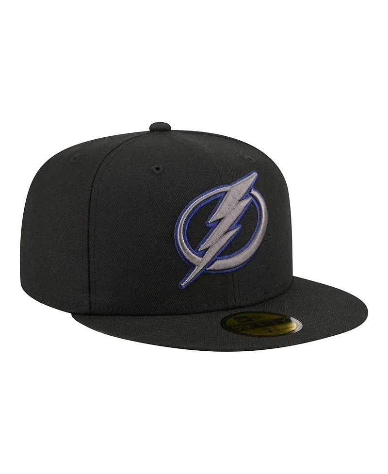 New Era Men's Black Tampa Bay Lightning Color Pop 59FIFTY Fitted Hat