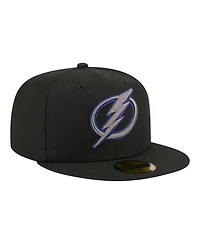 New Era Men's Black Tampa Bay Lightning Color Pop 59FIFTY Fitted Hat