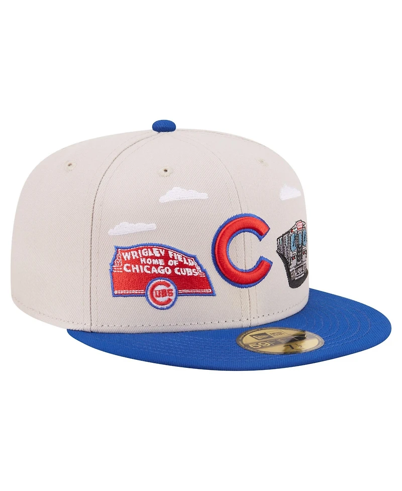 New Era Men's Khaki Chicago Cubs City Icon 59FIFTY Fitted Hat