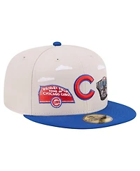 New Era Men's Khaki Chicago Cubs City Icon 59FIFTY Fitted Hat