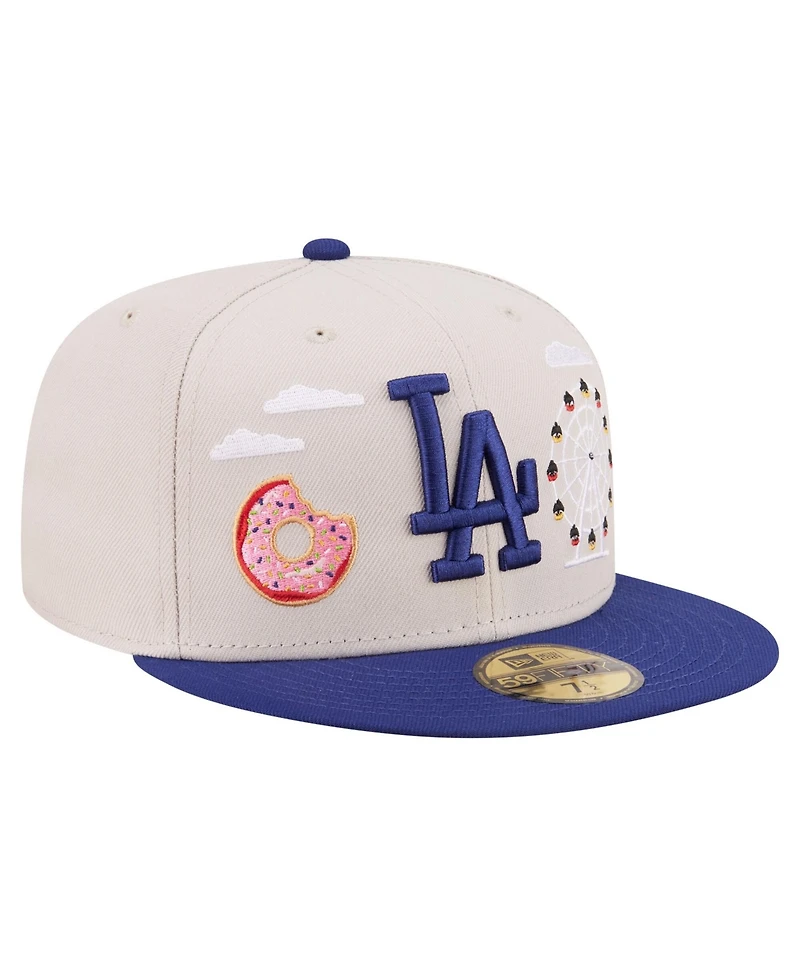 New Era Men's Khaki Los Angeles Dodgers City Icon 59FIFTY Fitted Hat