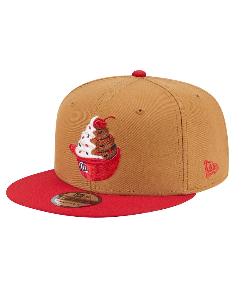 New Era Men's Khaki/Red Washington Nationals Ice Cream 9FIFTY Snapback Hat