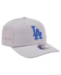 New Era Men's Gray Los Angeles Dodgers Laser Perforated 9SEVENTY Adjustable Hat
