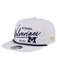 New Era Men's White Michigan Wolverines Team Rope 19TWENTY Adjustable Hat