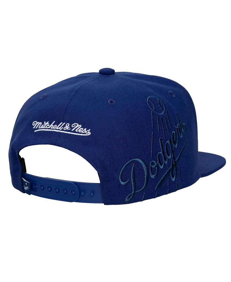 Mitchell & Ness Men's and Women's Royal Los Angeles Dodgers Side Logo Snapback Hat