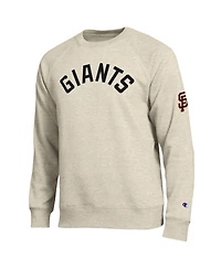 Champion Men's Oatmeal San Francisco Giants All-Star Soft Felt Raglan Sweatshirt