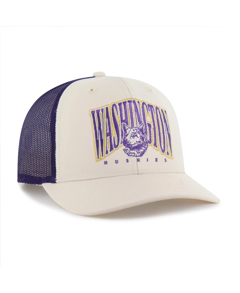 '47 Brand Men's Natural Washington Huskies Drawbridge Trucker Adjustable Hat