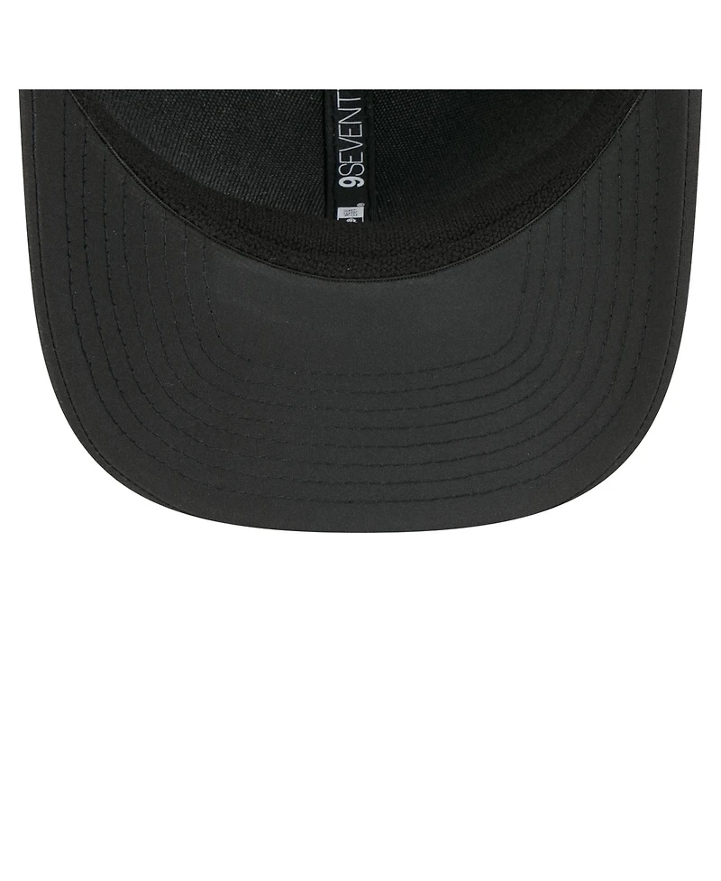 New Era Men's Black New York Rangers Sport Vented 9SEVENTY Rope Adjustable Hat
