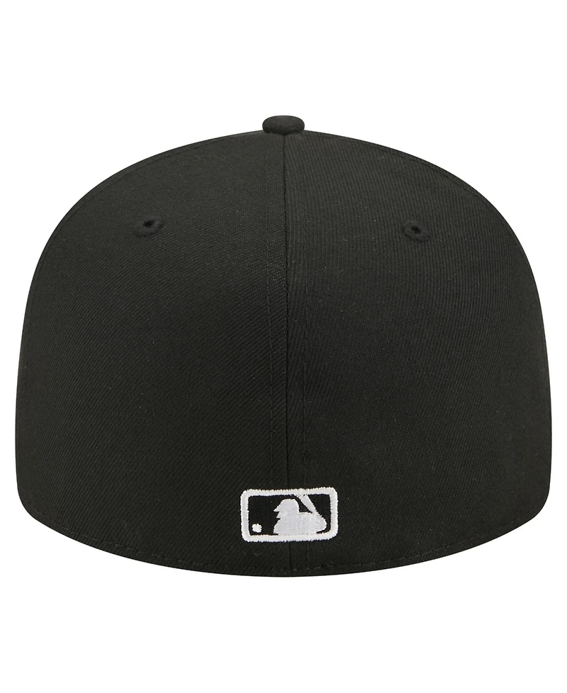 New Era Men's Black Atlanta Braves Americana Bald Eagle Pre-Curved 59FIFTY Fitted Hat
