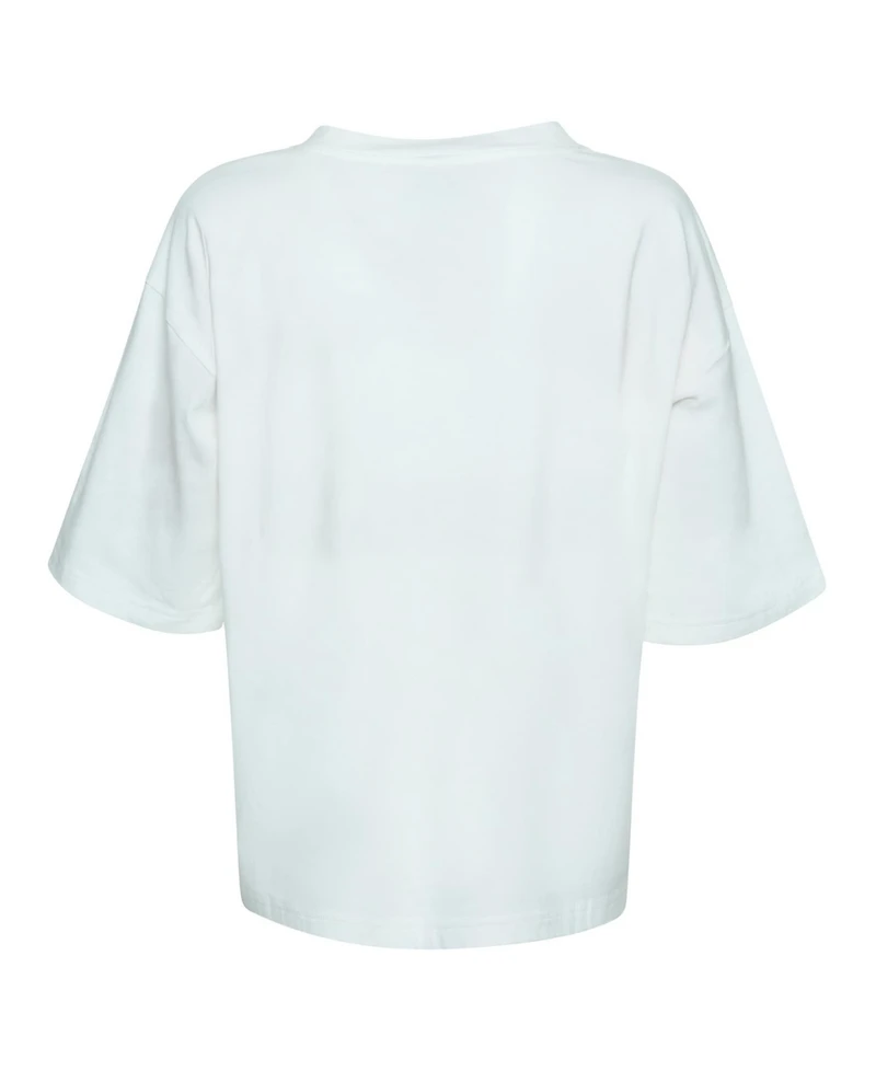 Hype And Vice Women's White New York Knicks Oversized Football T-Shirt
