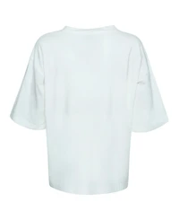 Hype And Vice Women's White New York Knicks Oversized Football T-Shirt