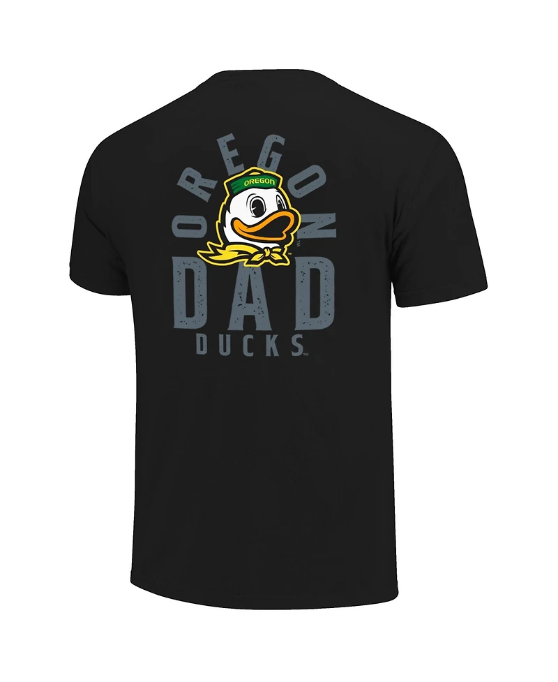 Image One Men's Black Oregon Ducks Father's Day Mascot Overlay T-Shirt