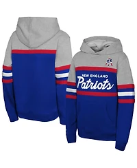 Mitchell & Ness Men's Royal New England Patriots Throwback Head Coach Pullover Hoodie