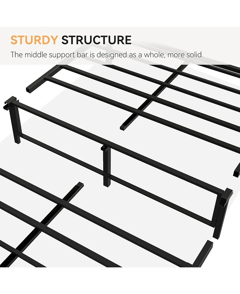 gaomon Rattan Bed Frame with Headboard And Footboard