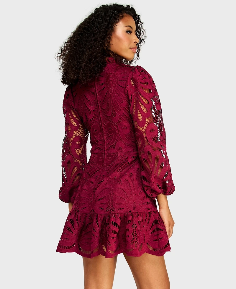 Alex & Sophia Women's Mock Neck Short Dress