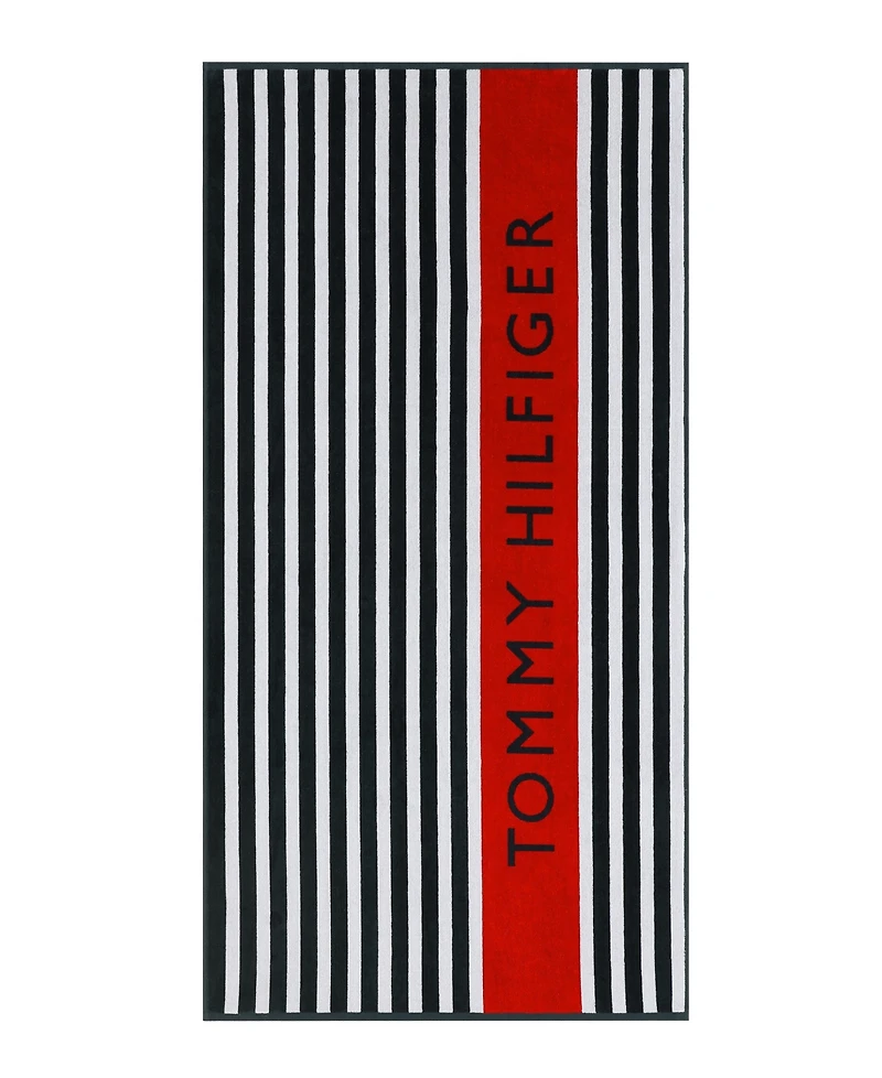 Tommy Hilfiger Leisure Cotton Beach Towel, 68" x 36"