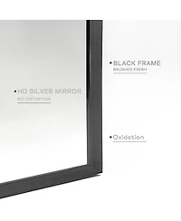 Laoties 36" x 24" Arched Wall Mirror, Arch-Shaped Bathroom Vanity Mirror with Aluminum Alloy Frame