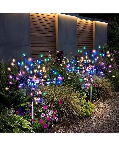Cowin Solar Lights Outdoor Decorative 2 Pack 150 Led Copper Wire Waterproof Garden Fireworks Lamp
