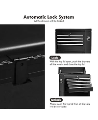 Gouun 6-Drawer Heavy-Duty Tool Chest with Heightening Cabinet for Garage