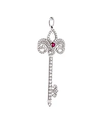 Pre-Owned Tiffany & Co Enchanted Fleur De Lis Key Pendant