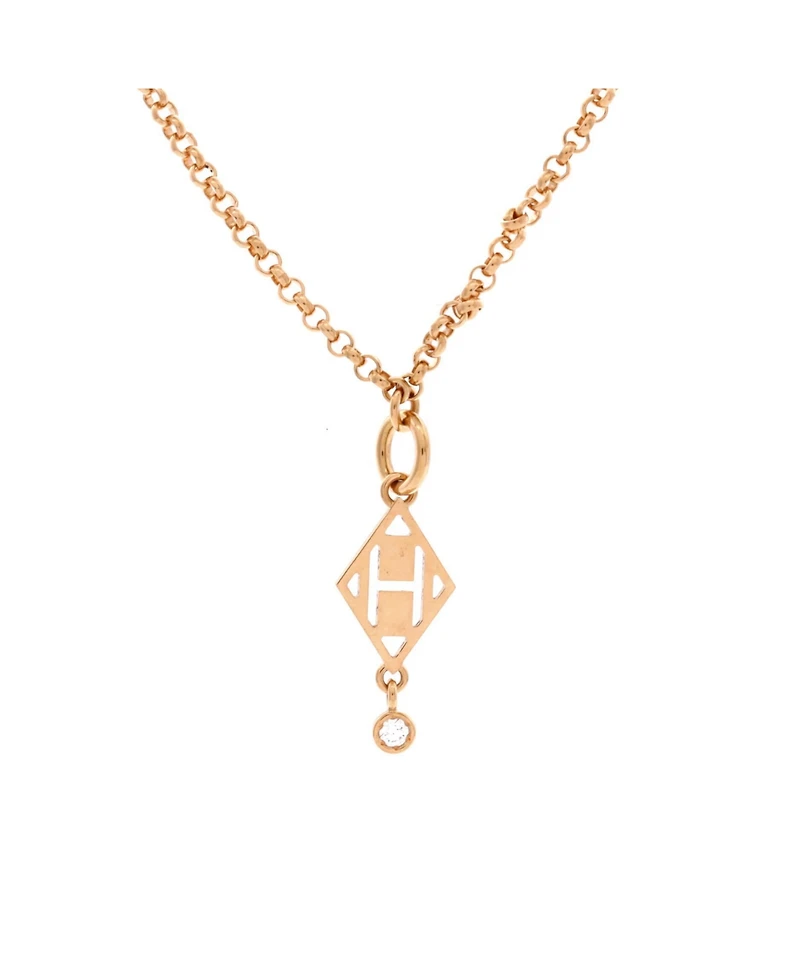 Pre-Owned HERMES Gambade H Pendant Necklace