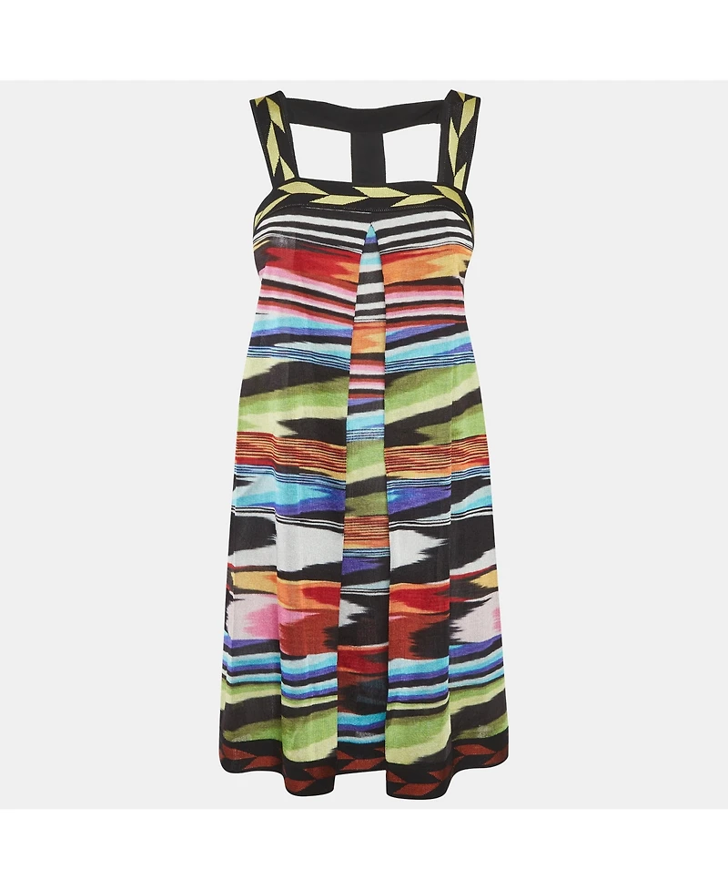 Pre-Owned Missoni Women's Multicolour Stripe Knit Strappy Mini Dress