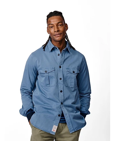 Aubin Men's Cole Long Sleeve Twill Overshirt