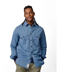 Aubin Men's Cole Long Sleeve Twill Overshirt