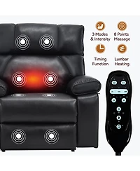 Boyel Living Massage Dual Motor Infinite Position Recliners Electric Lift Chair with Cup Holders and Power-Remote