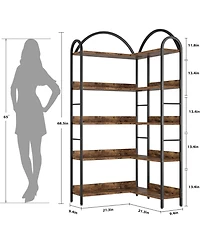 gaomon 68.5" Tall Large Corner Bookshelf