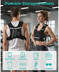 Aofar Weighted Vest Adjustable Straps Reflective Running Workout